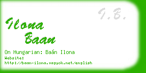 ilona baan business card