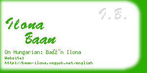 ilona baan business card